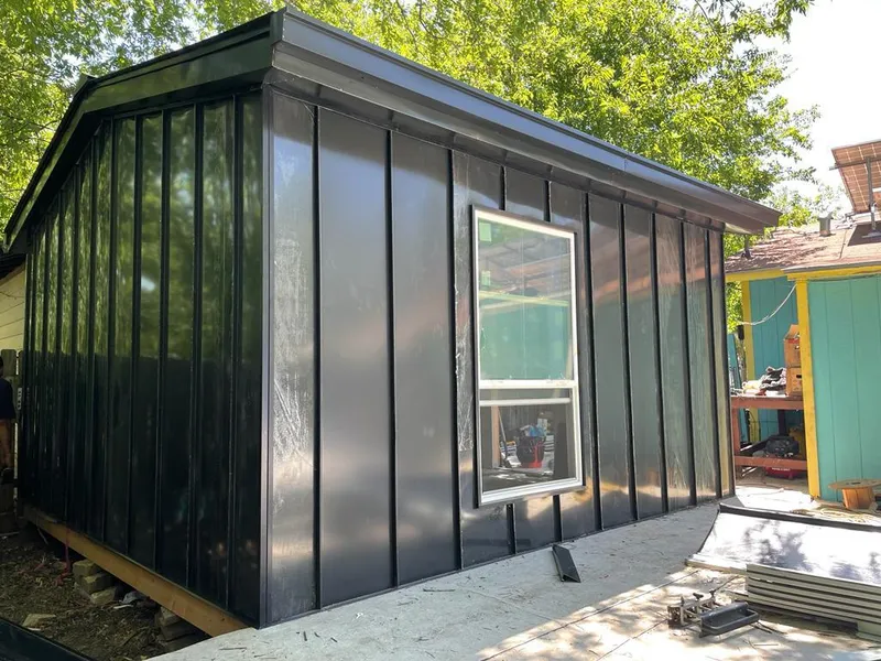 Black standing seam metal wall panels for Metal Roof Installation in Georgetown